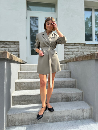milan fine wool blazer-dress