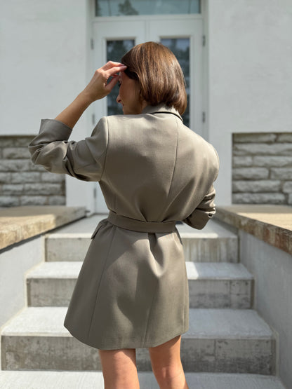 milan fine wool blazer-dress