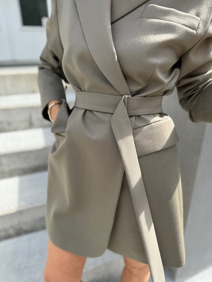 milan fine wool blazer-dress