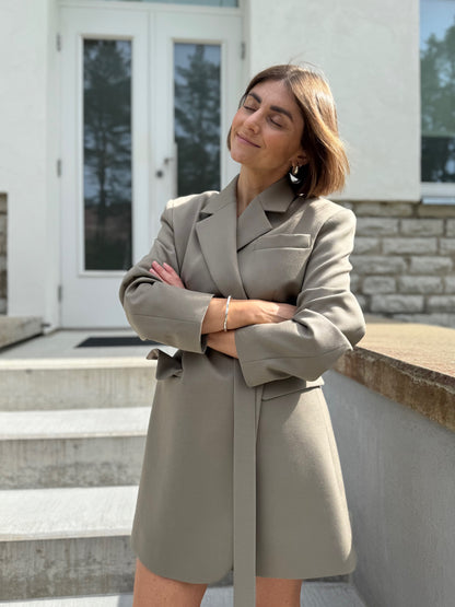 milan fine wool blazer-dress