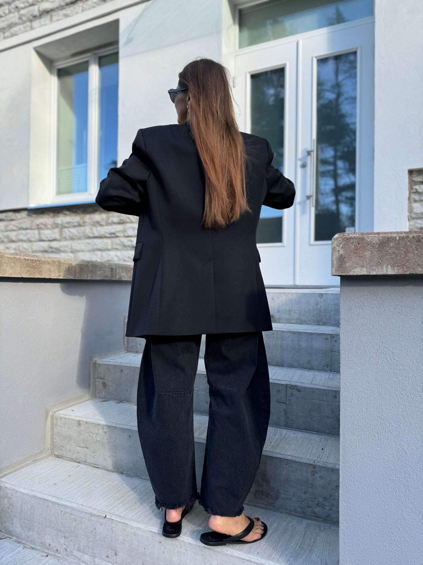 milan oversized fine wool blazer