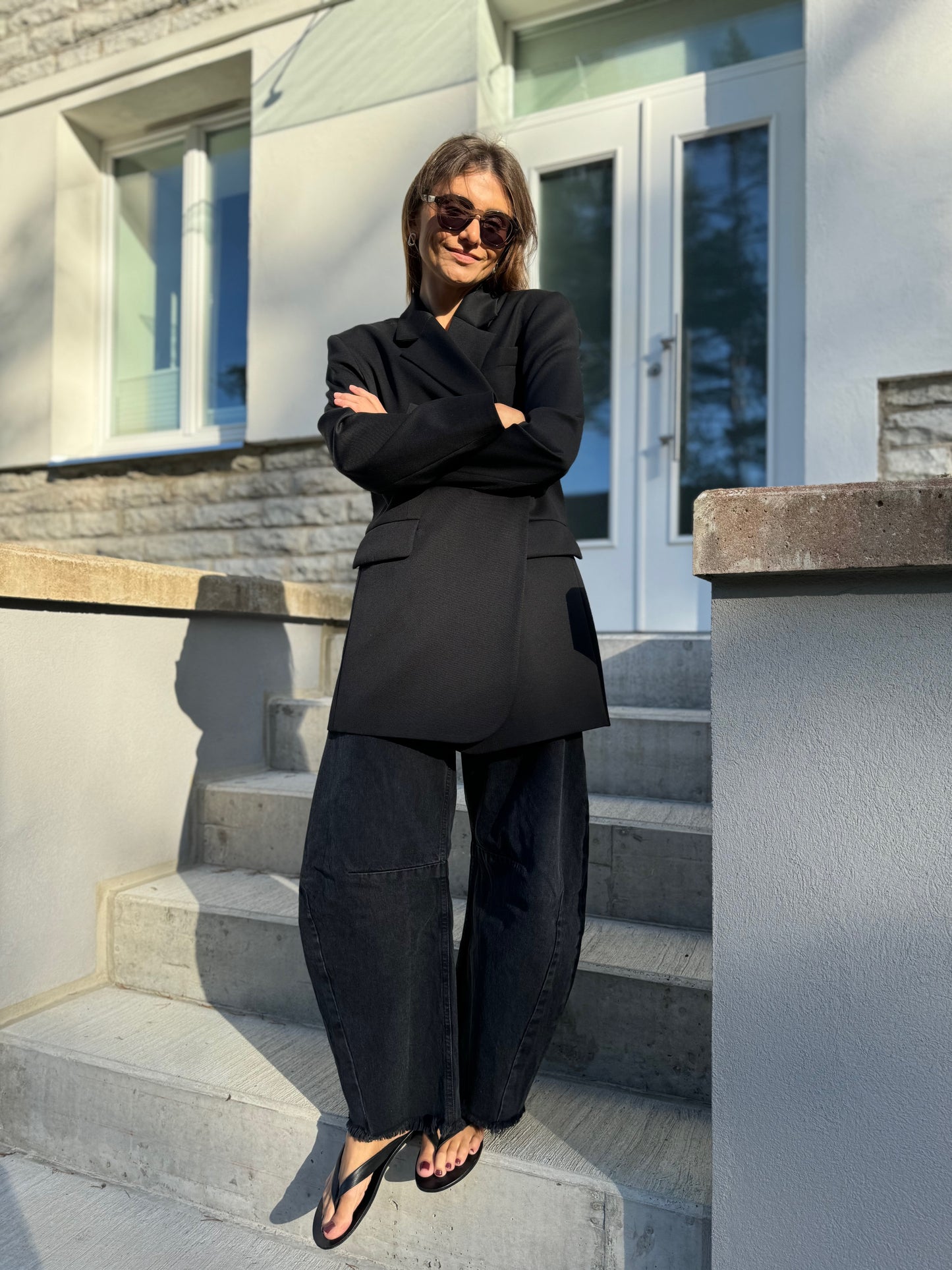 milan oversized fine wool blazer