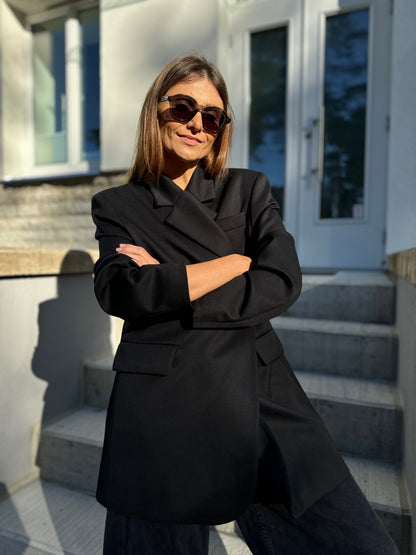 milan oversized fine wool blazer