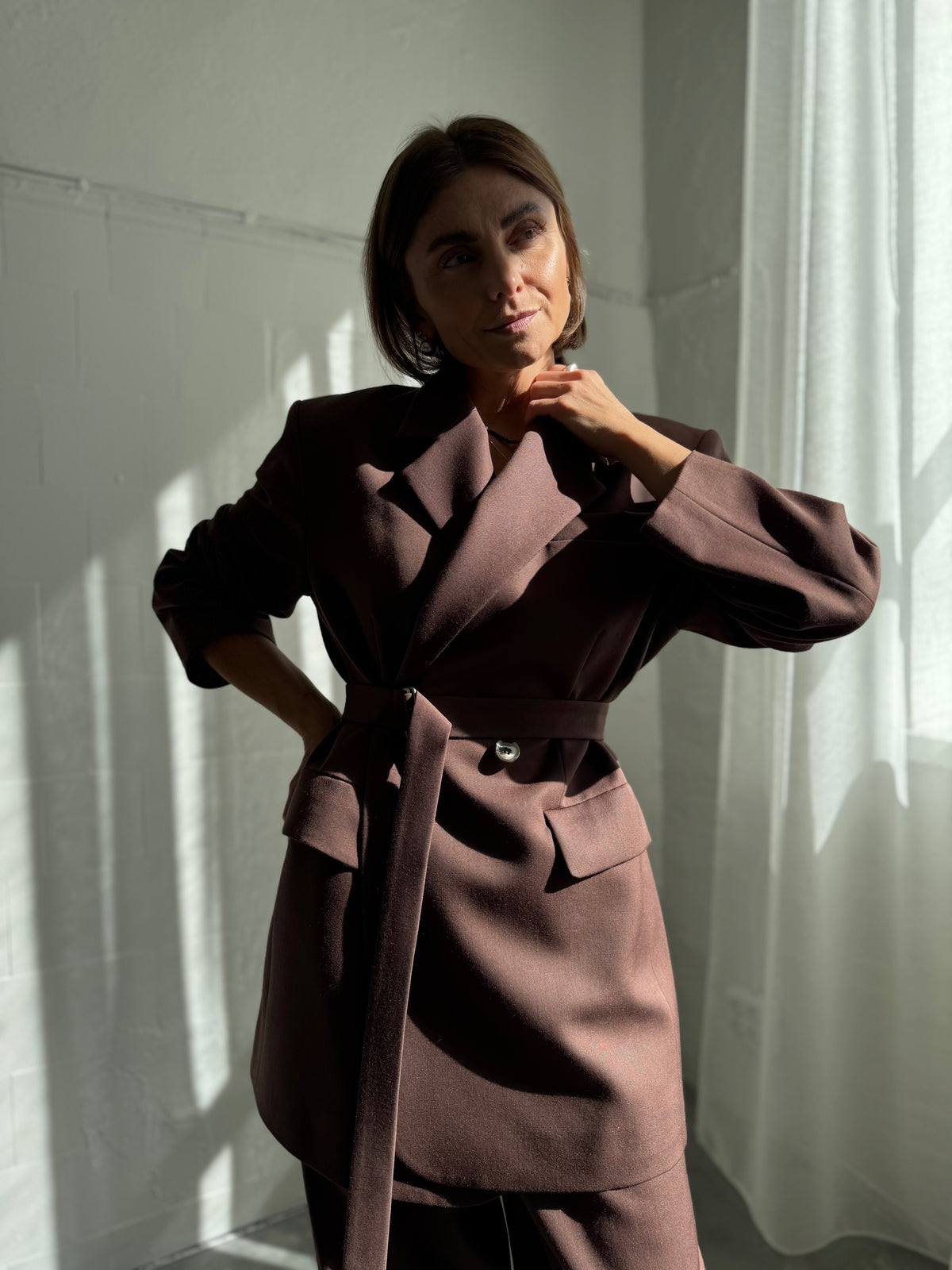 milan oversized fine wool blazer