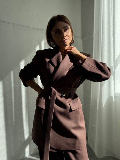 milan oversized fine wool blazer