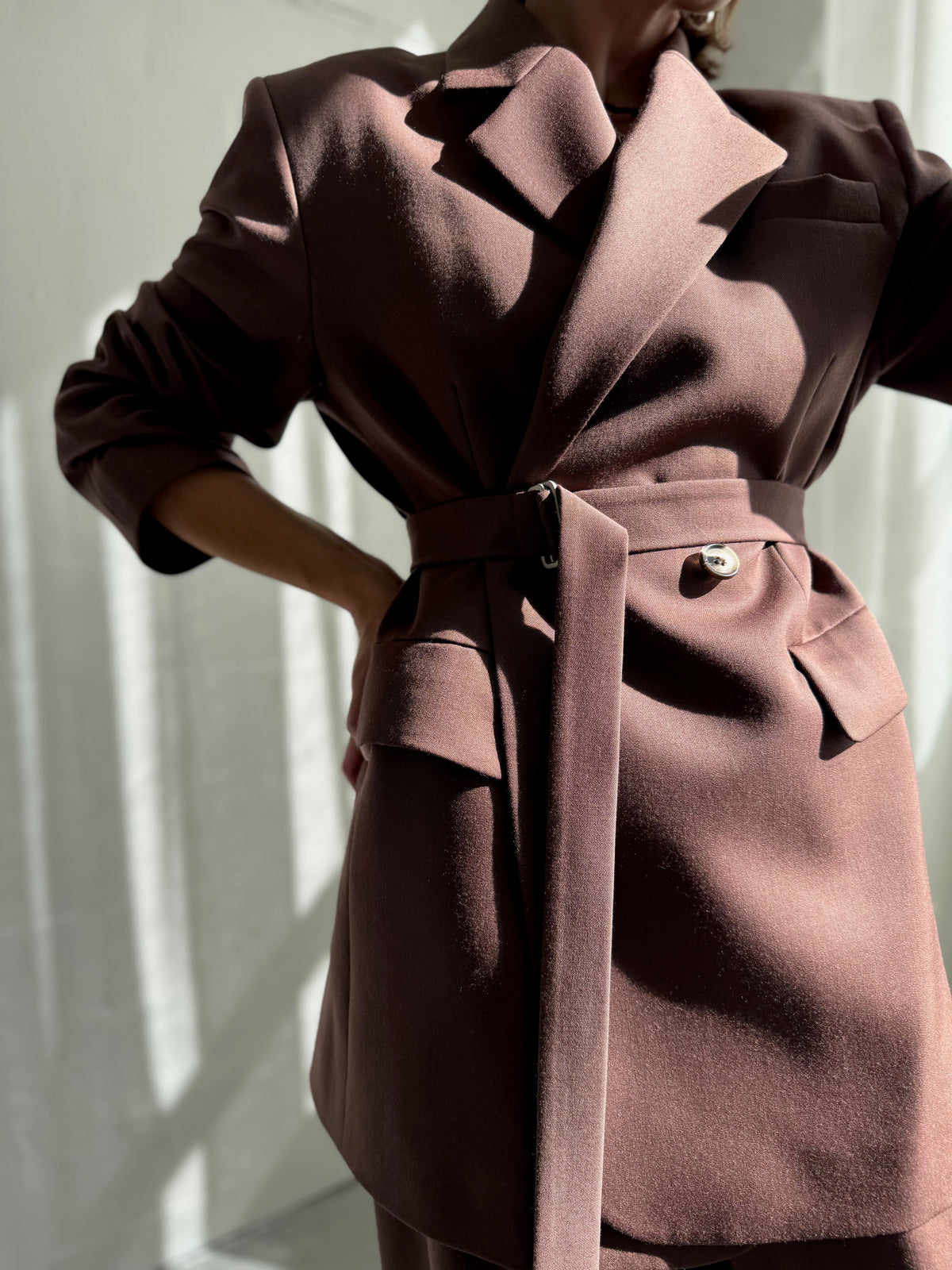 milan oversized fine wool blazer