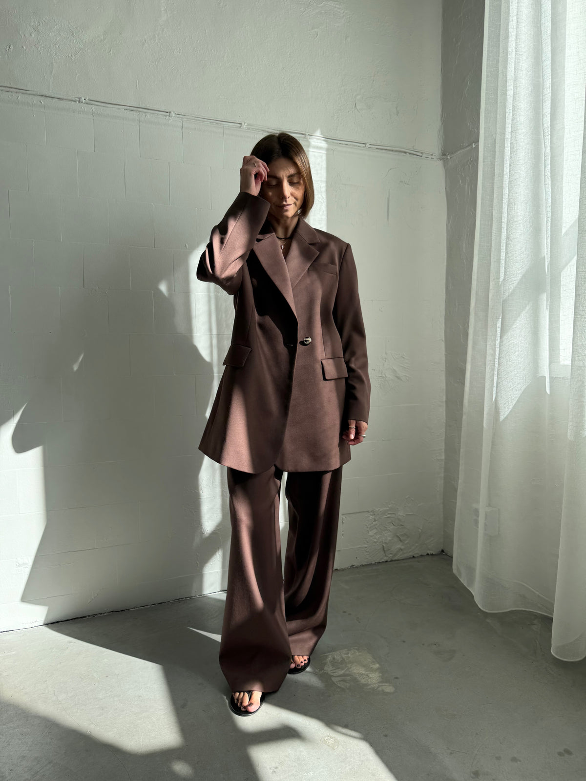 milan oversized fine wool blazer