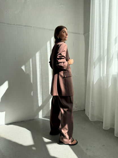 milan oversized fine wool blazer