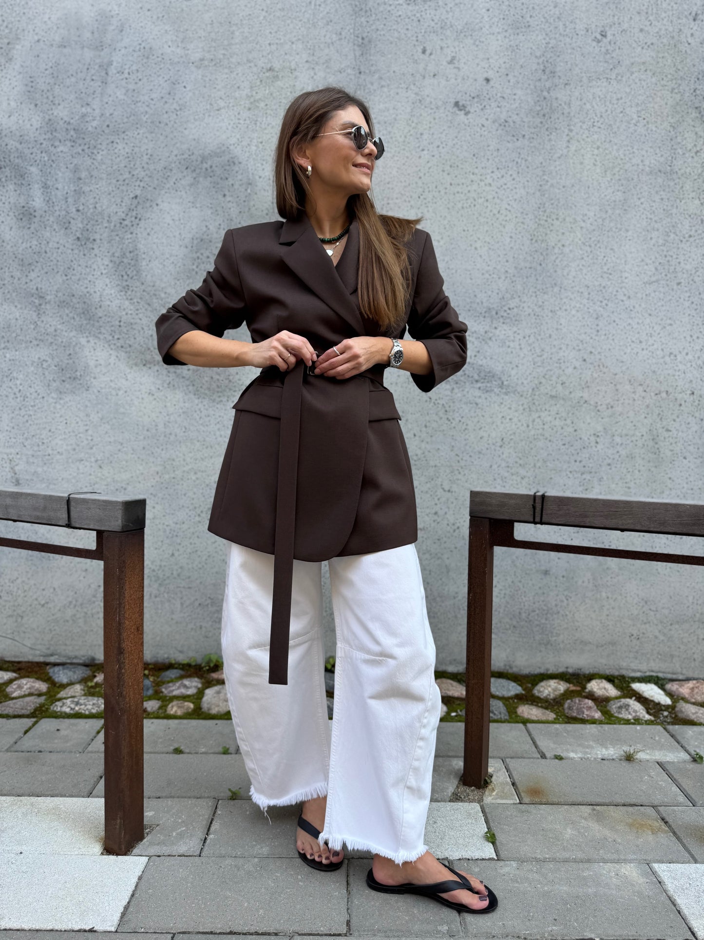 milan oversized fine wool blazer