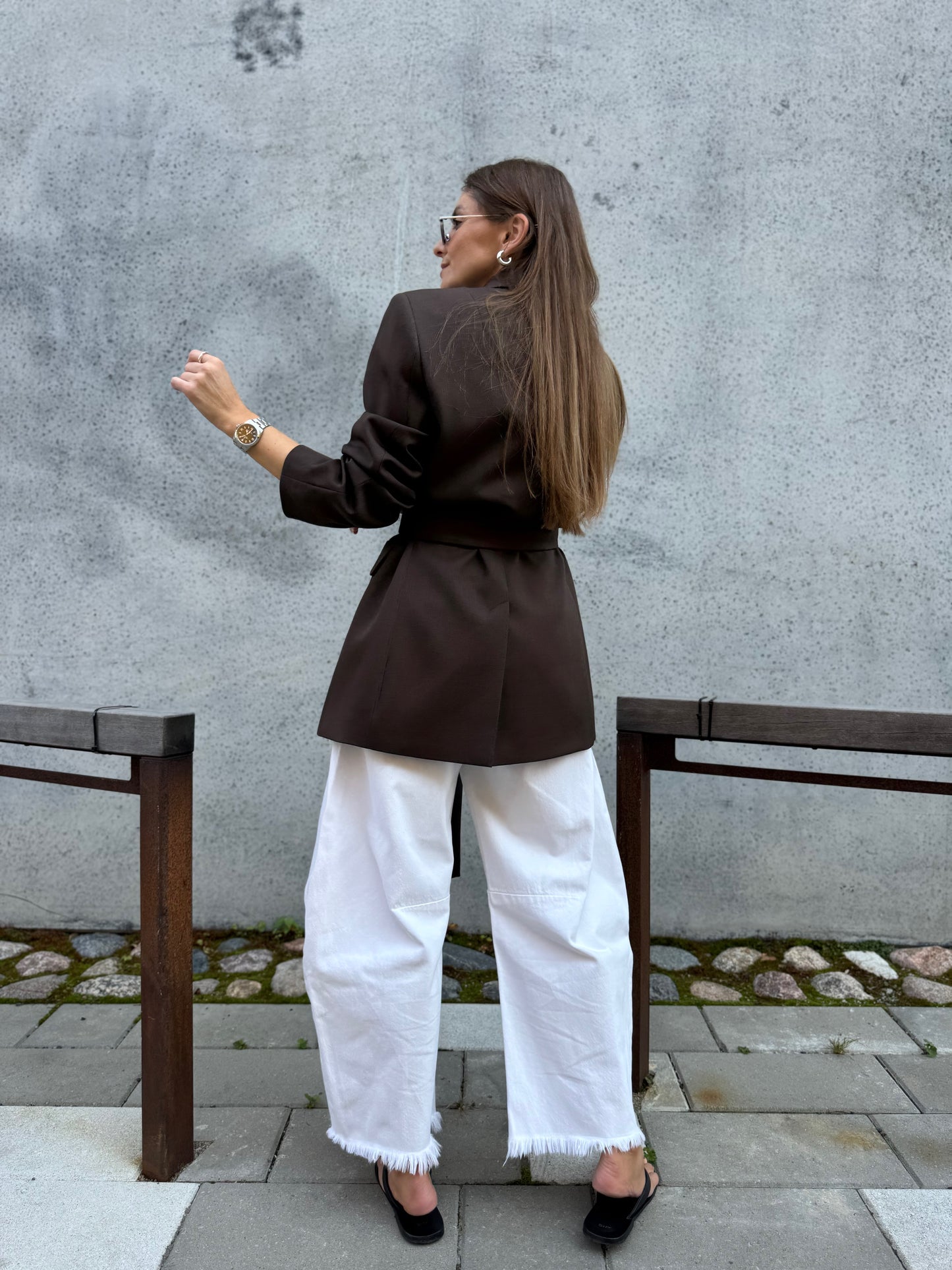 milan oversized fine wool blazer