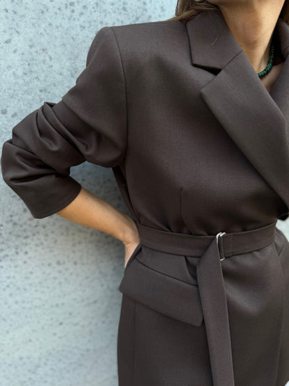 milan oversized fine wool blazer