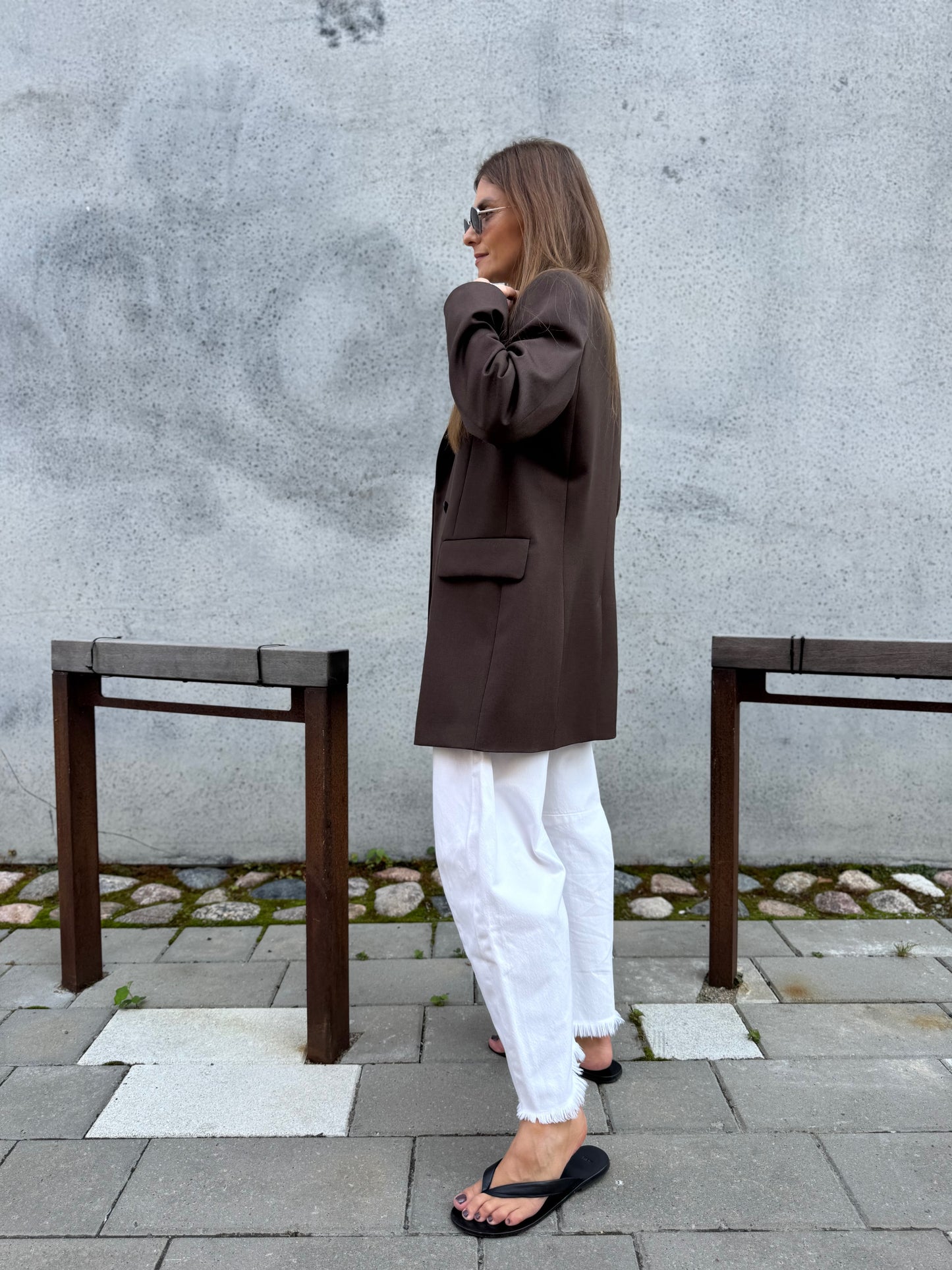 milan oversized fine wool blazer