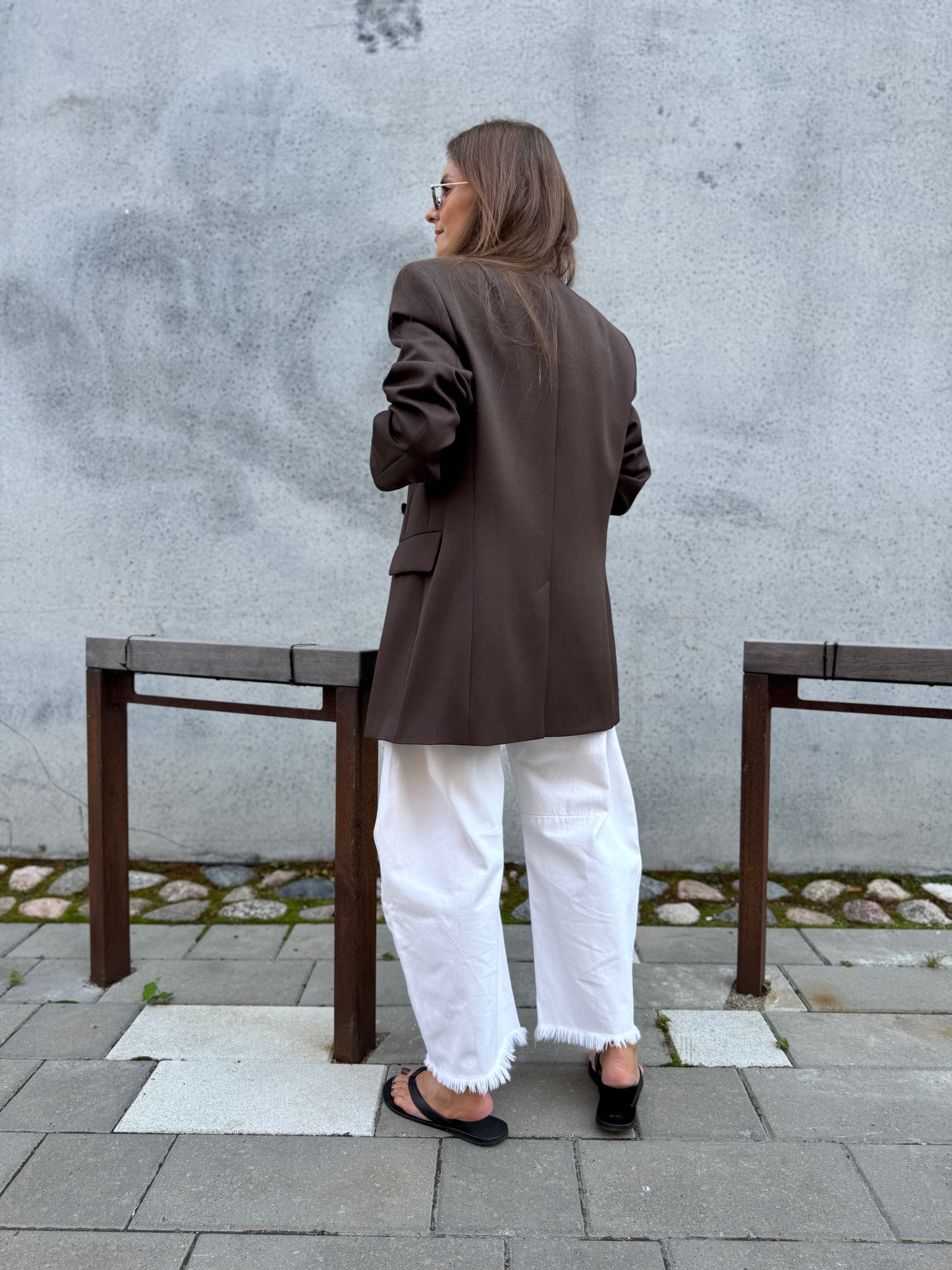 milan oversized fine wool blazer