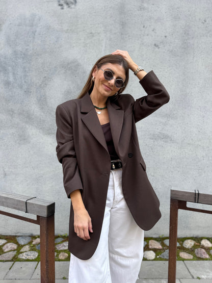milan oversized fine wool blazer