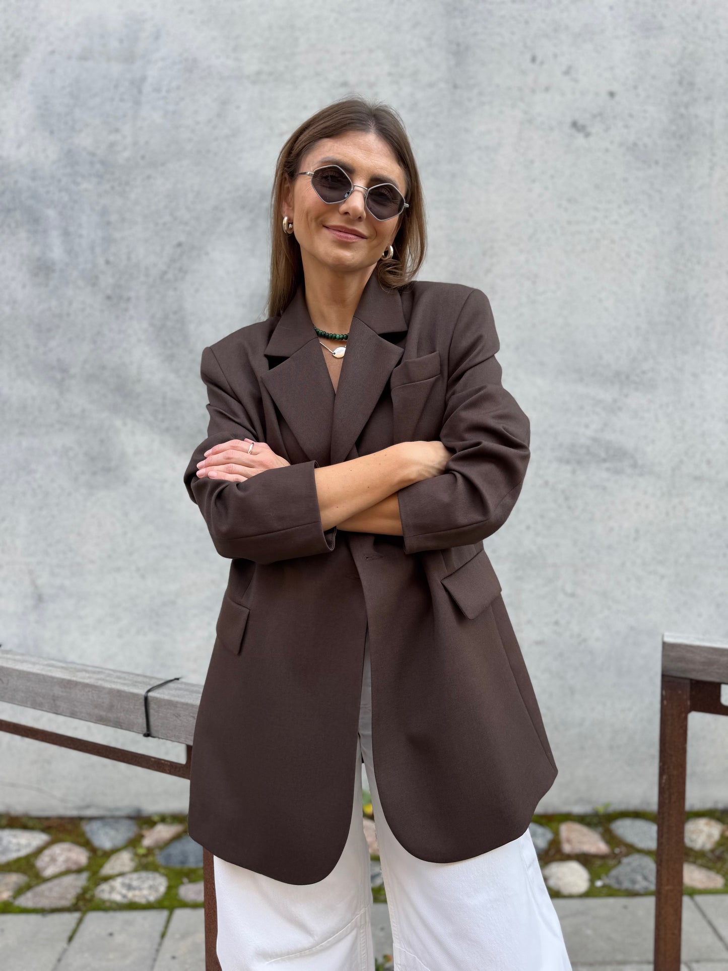 milan oversized fine wool blazer