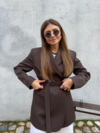 milan oversized fine wool blazer