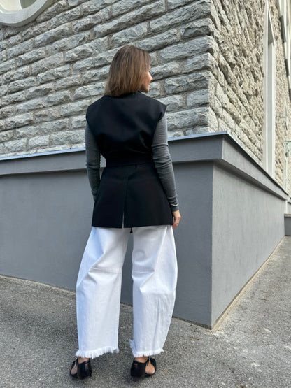 milan oversized fine wool waistcoat