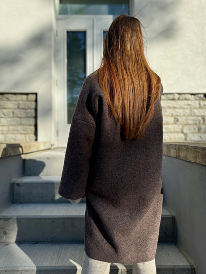 kyoto wool boucle coat