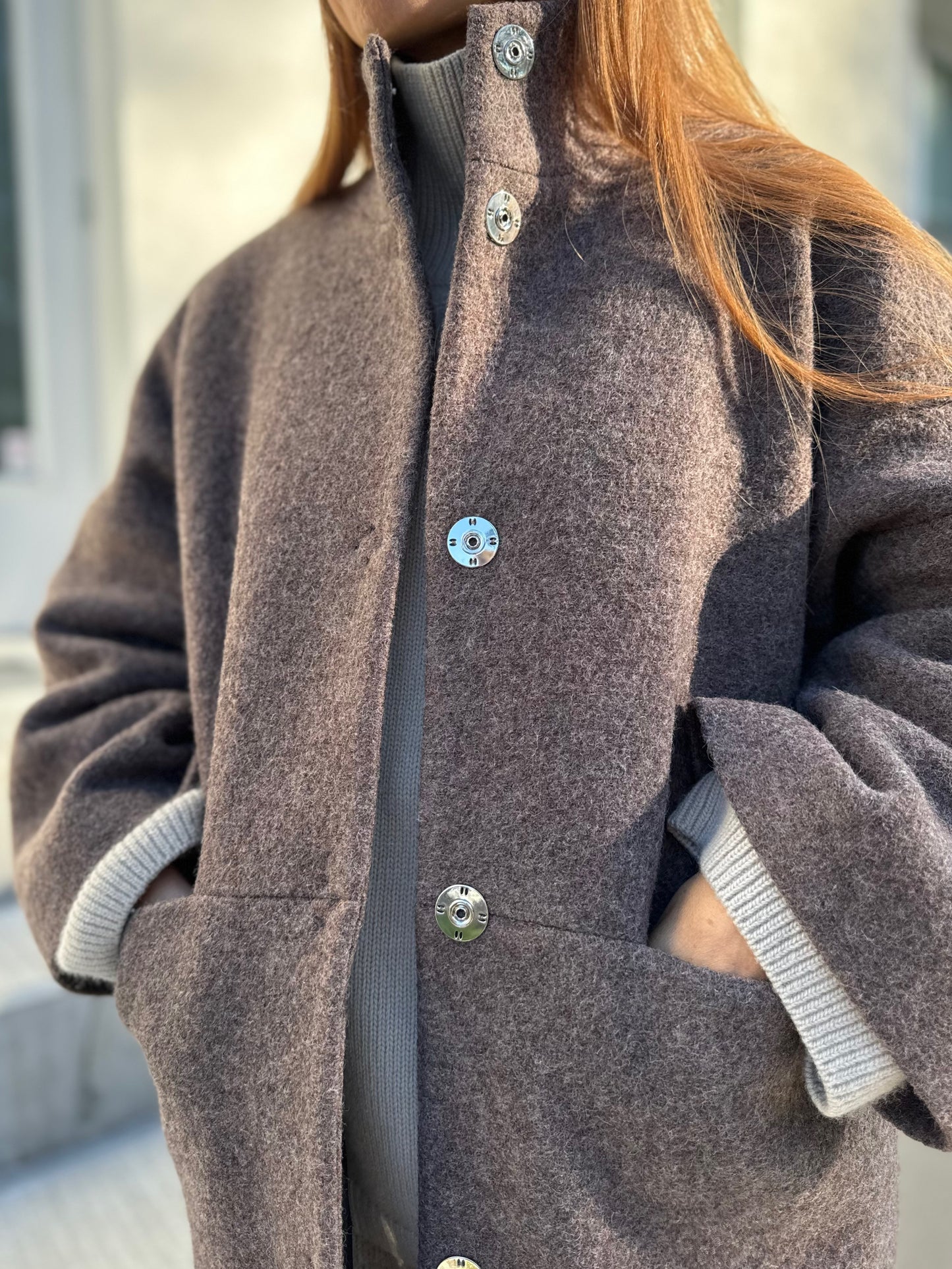 kyoto wool boucle coat