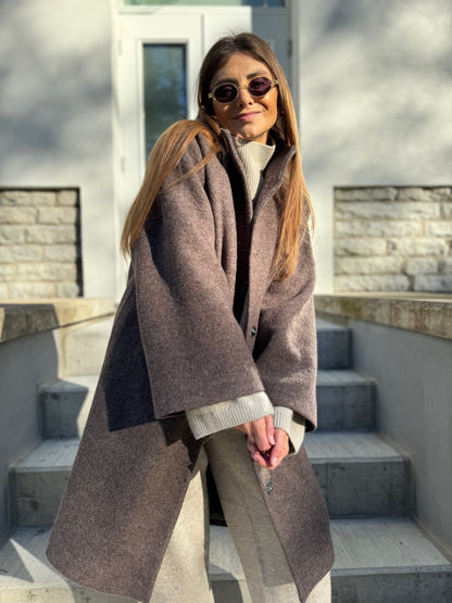 kyoto wool boucle coat