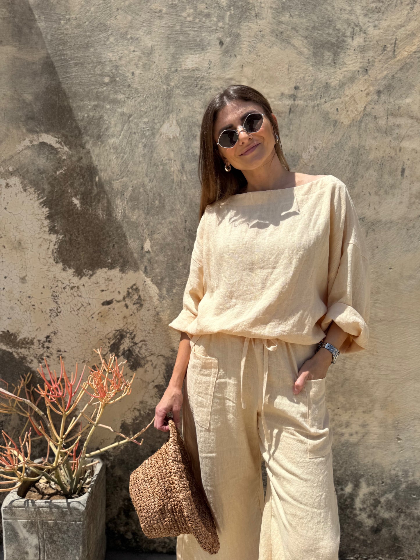 acapulco linen trousers