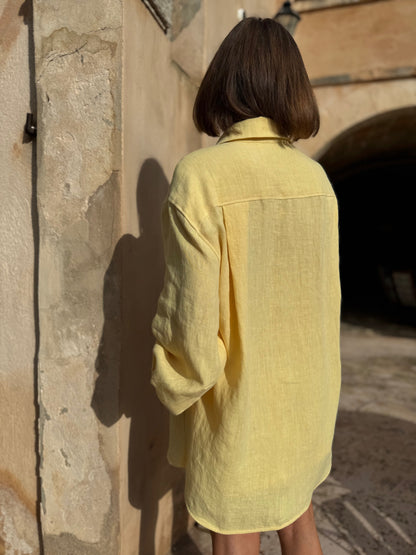 alba linen shirt with scarf