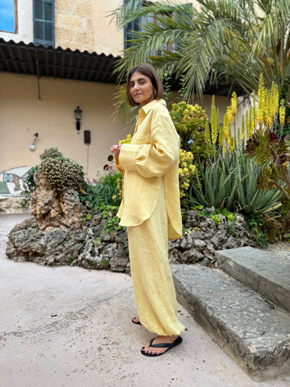 alba linen shirt with scarf