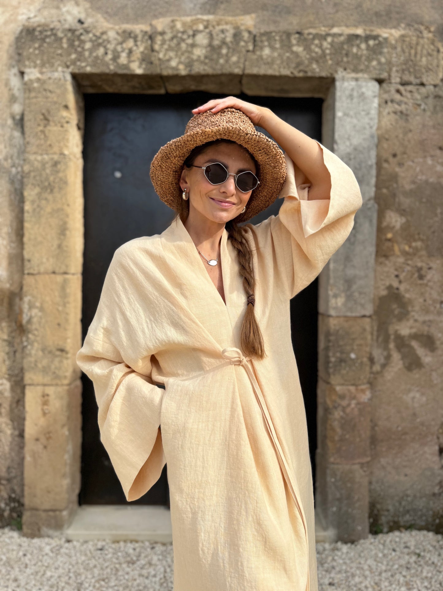 bari linen dress