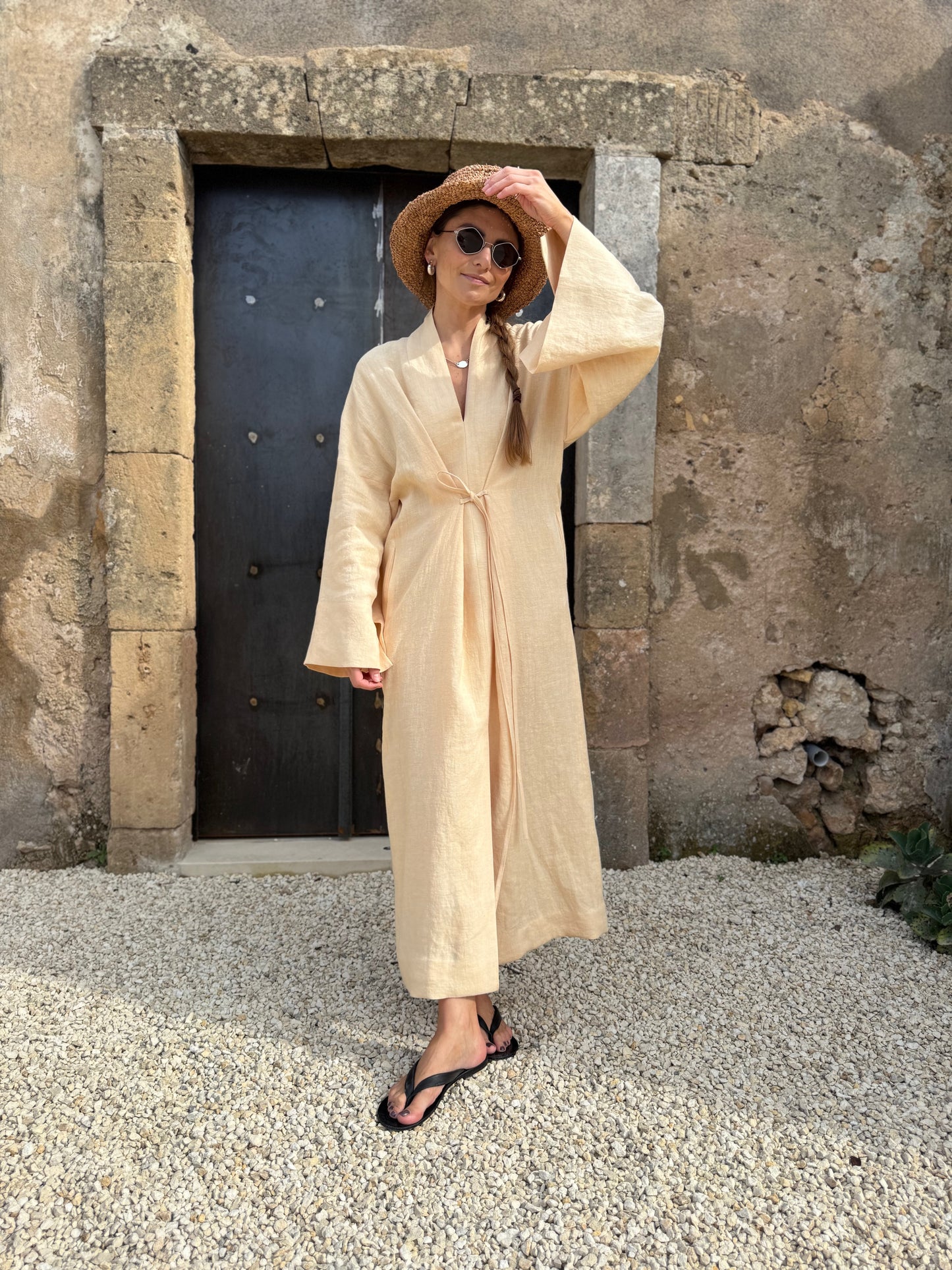 bari linen dress