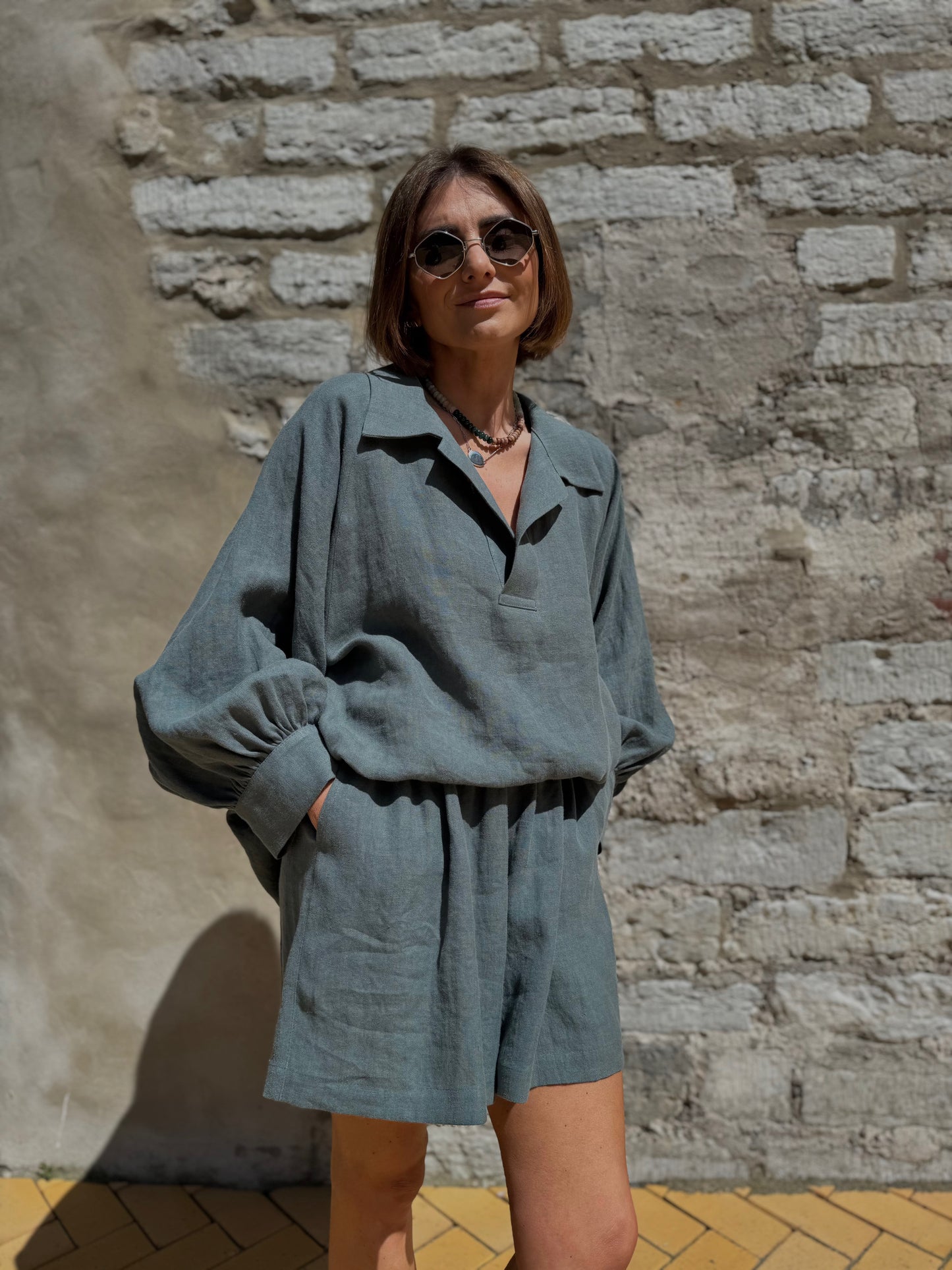 casablanca linen shorts