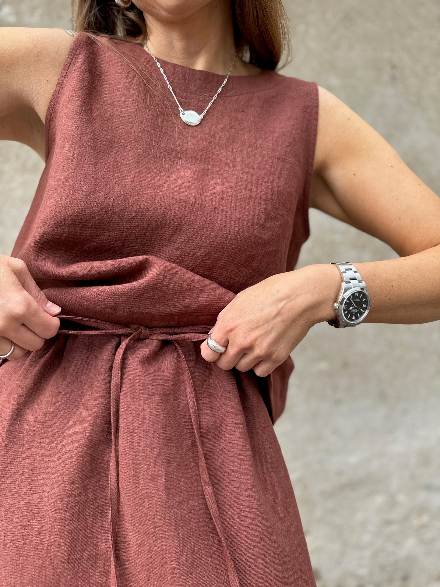 comporta linen skirt