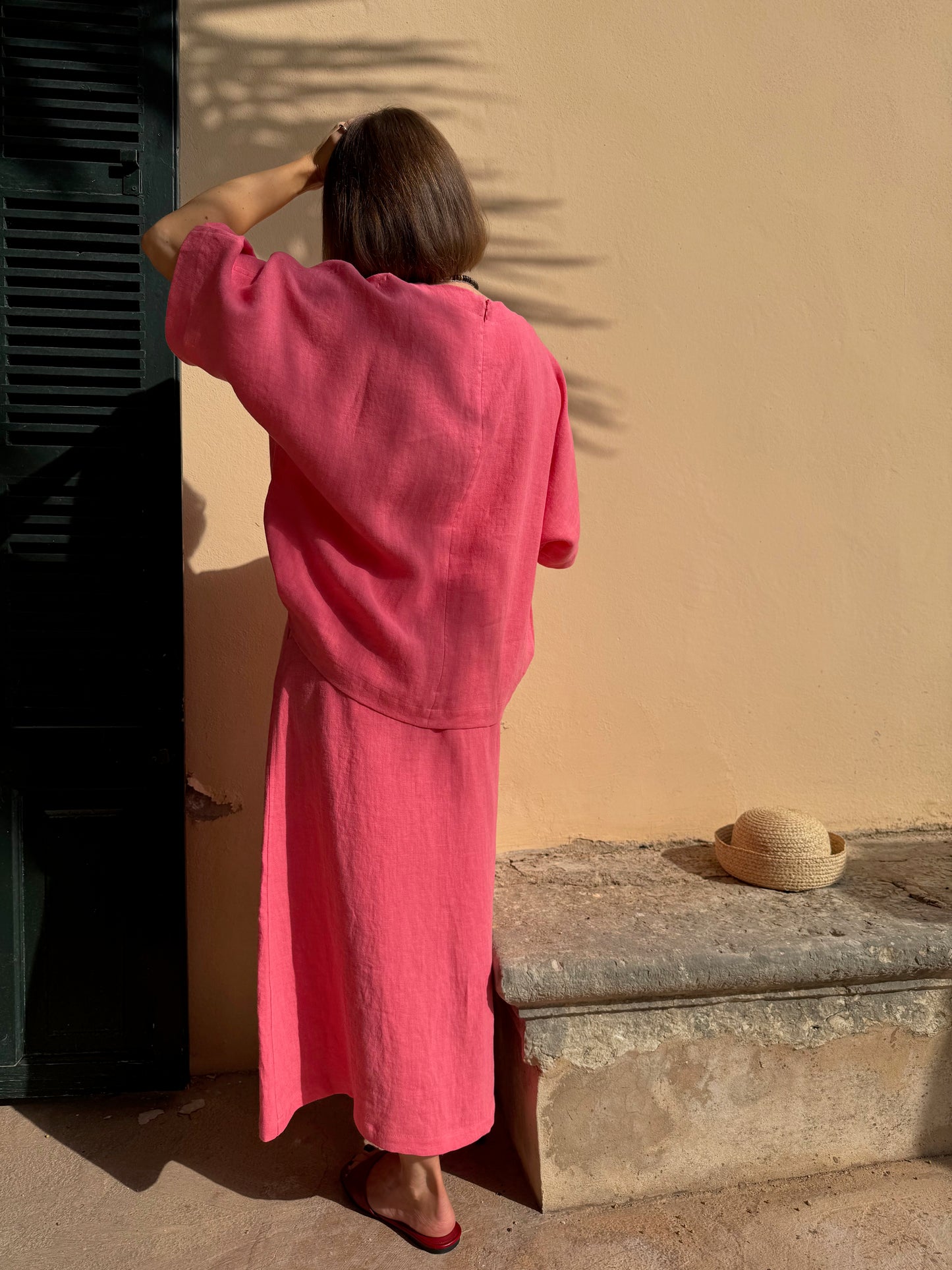 comporta linen skirt