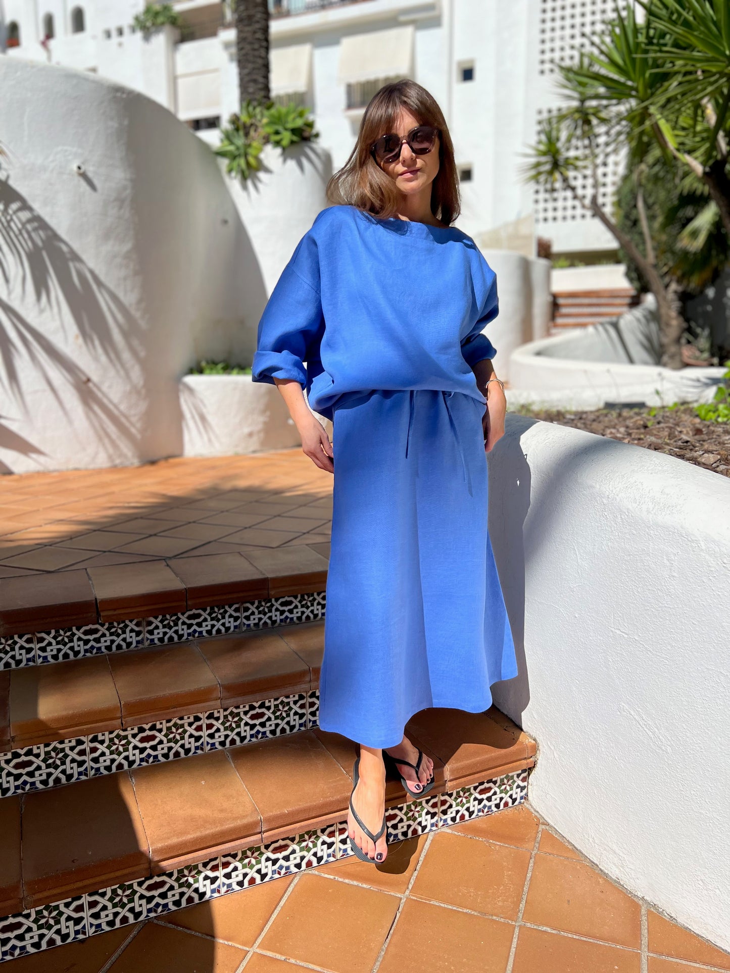 comporta linen skirt