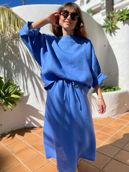 comporta linen skirt