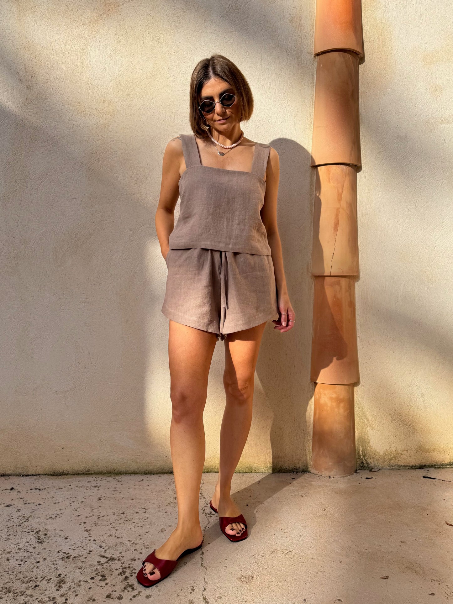 harajuku linen shorts