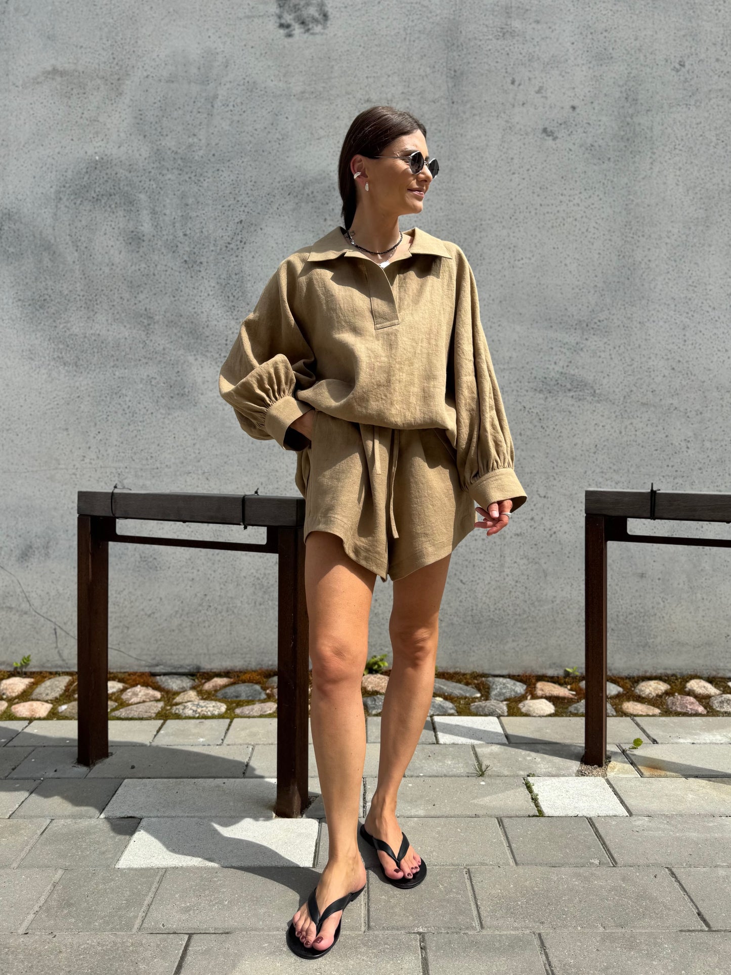 harajuku linen shorts