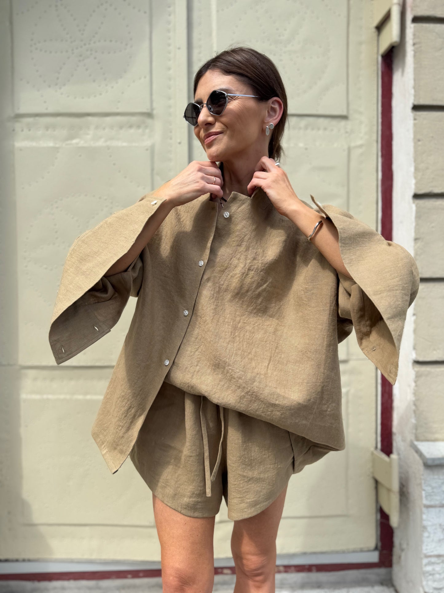 harajuku linen shorts