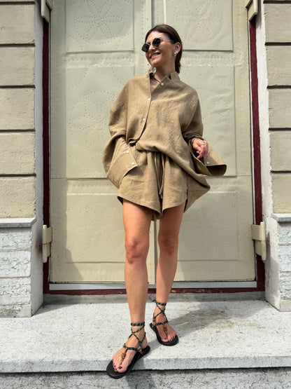 harajuku linen shorts