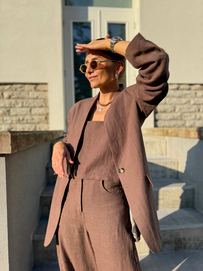 malaga linen blazer
