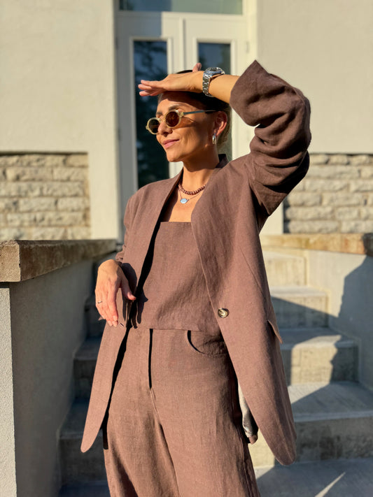 malaga linen blazer
