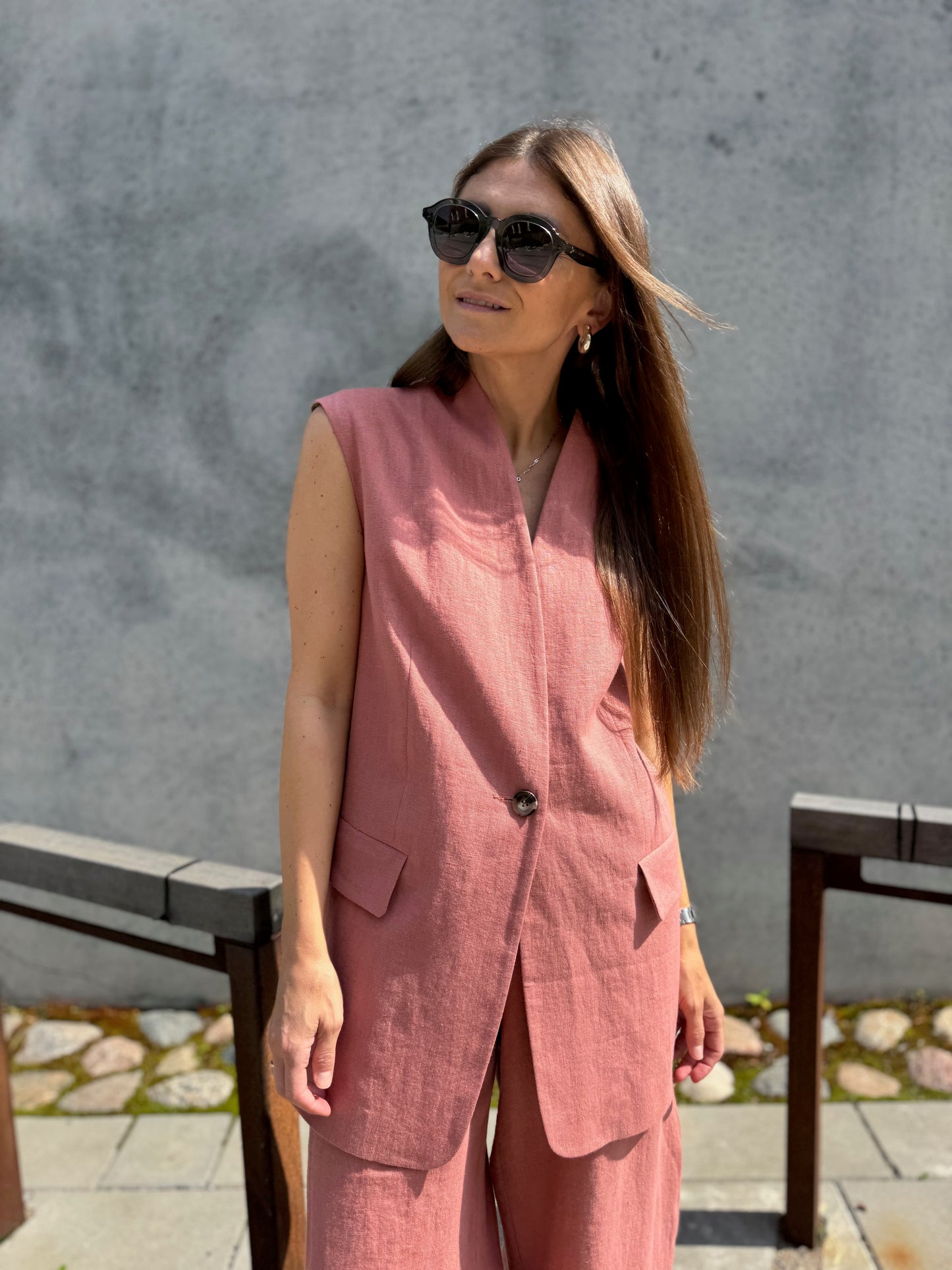 malaga linen waistcoat