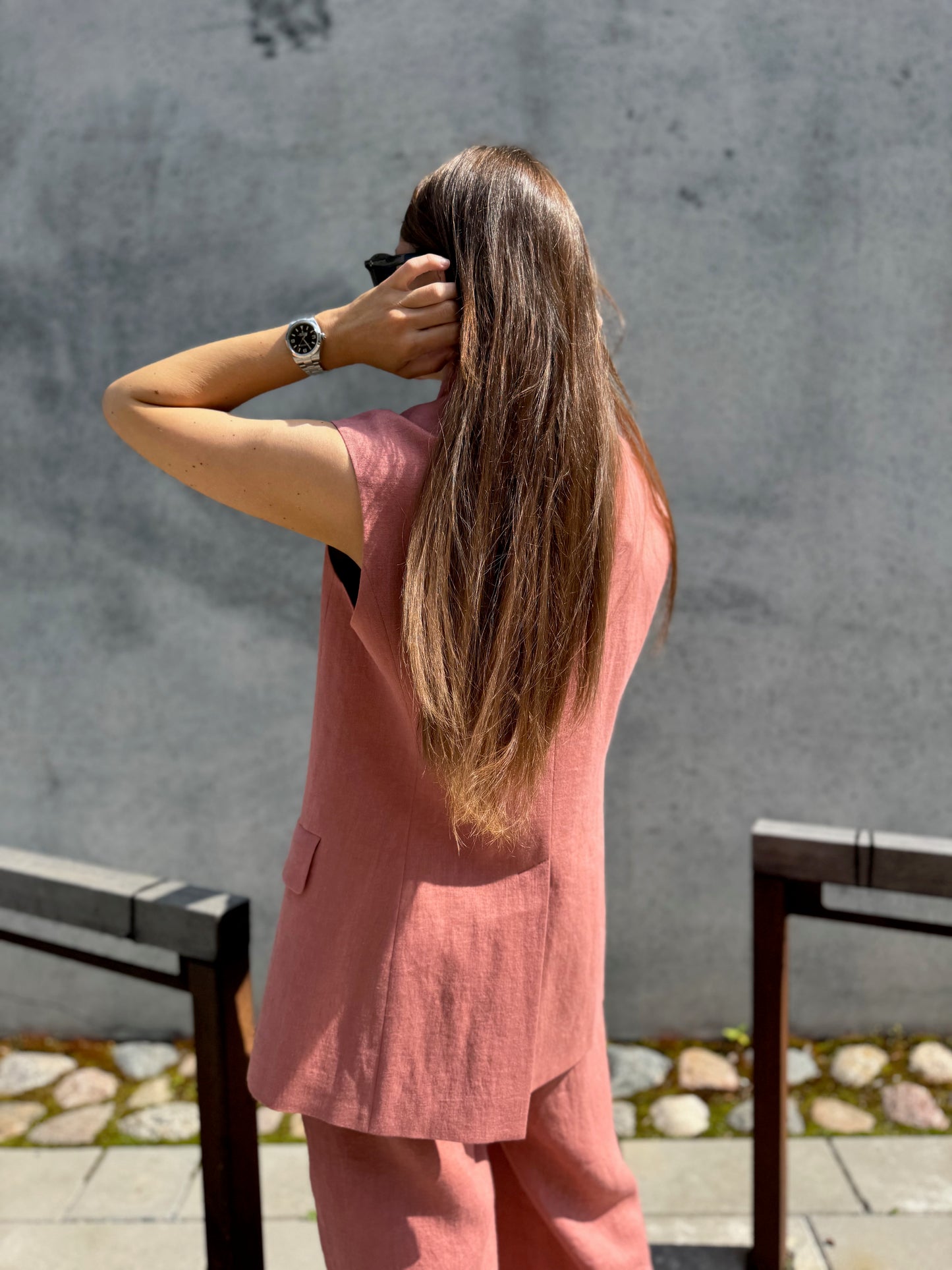 malaga linen waistcoat