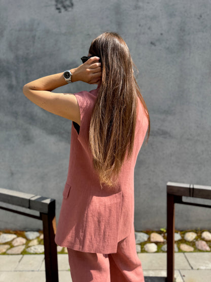 malaga linen waistcoat