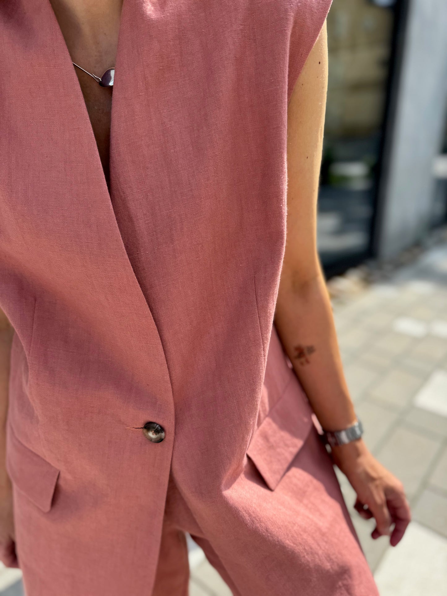 malaga linen waistcoat