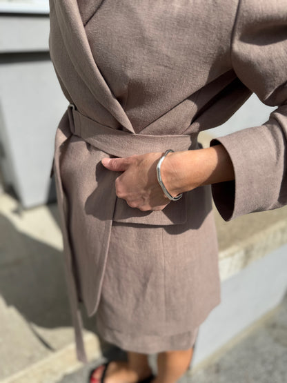 milan oversized linen blazer