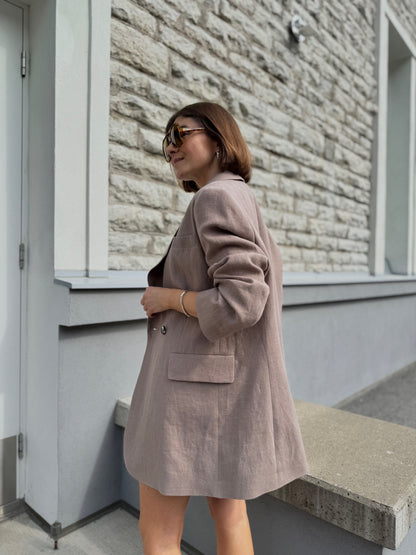 milan oversized linen blazer