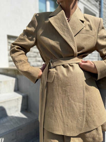 milan oversized linen blazer