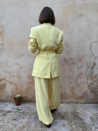 milan oversized linen blazer