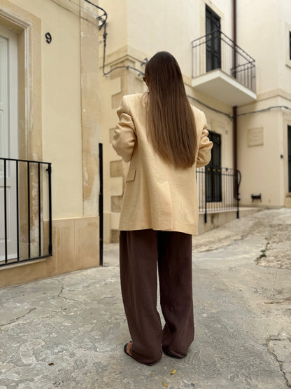 milan oversized linen blazer