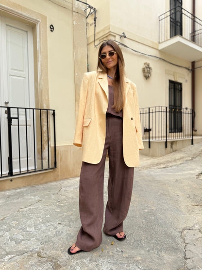 milan oversized linen blazer